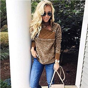 ✨PRICE DROP✨ Oblique Button neck sweater.